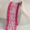 The Ribbon People Pink and White Floral Motif Lace Craft Ribbon 2.5" x 10 Yards